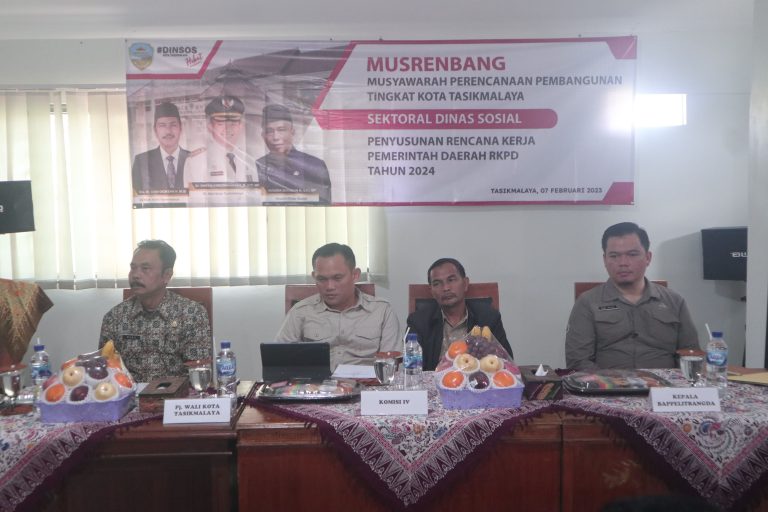 MUSYAWARAH PERENCANAAN PEMBANGUNAN (MUSRENBANG) RENCANA KERJA PEMERINTAH DAERAH KOTA TASIKMALAYA PADA DINAS SOSIAL TAHUN 2024